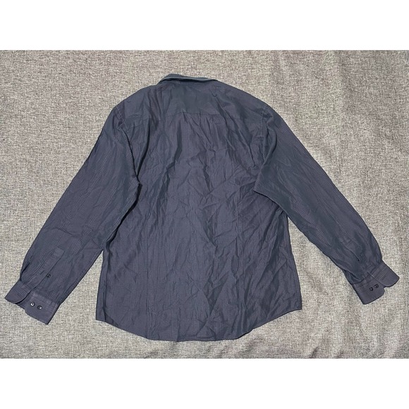 Bar 3 Slim Fit Men's 16 1/2 34-35 L Plaid Purple Black Long Sleeve Shirt - Picture 6 of 6